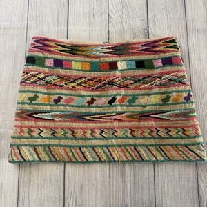GRYPHON Womens Multi-Color Embroidered Pattern Mini Micro Skirt Size Medium